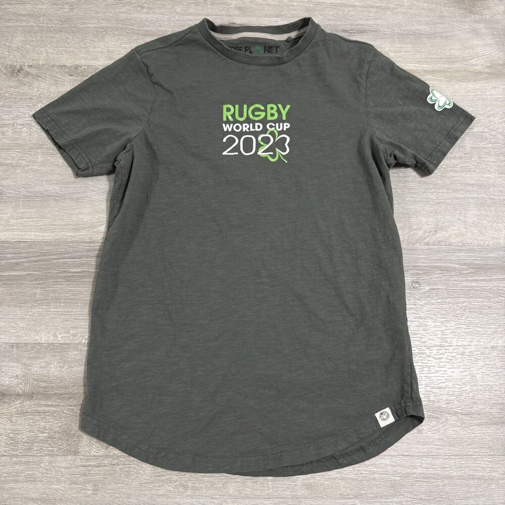 Rugby World Cup 2023 Shirt Ireland Free Planet Men’s Small Green Organic Cotton